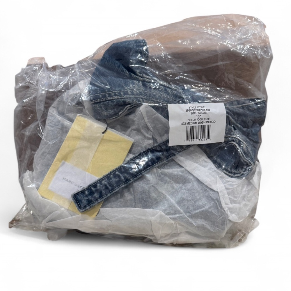 Marc Jacobs Denim Mini Sack Bag with Knotted Handle - Picture 6 of 12